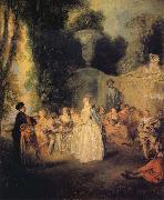 Jean-Antoine Watteau Fetes Venetiennes France oil painting artist